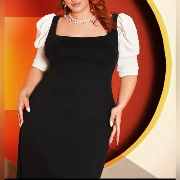 Square Neckline Puff Sleeves-True to size Plus Size 28W/30W - Picture 4 of 6